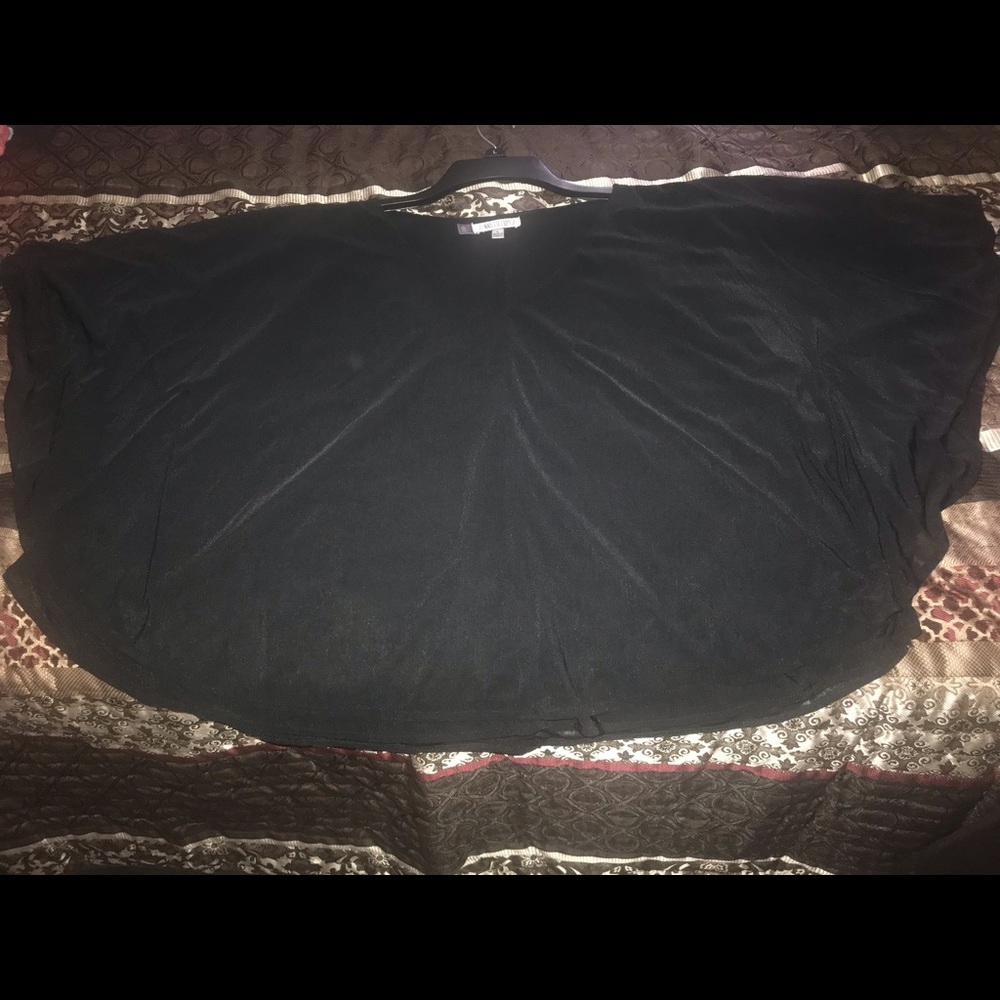 Black butterfly slinky blouse
